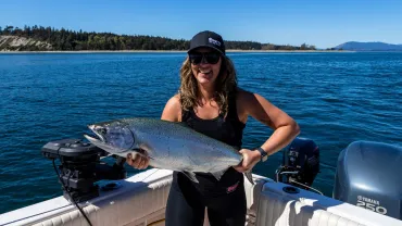 Fishing for chinook salmon near Vancouver BC
